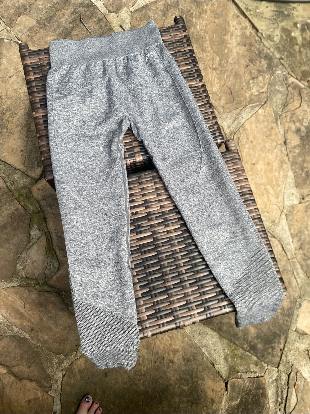 AYBL Gray Seamless Knit Leggings for Kids